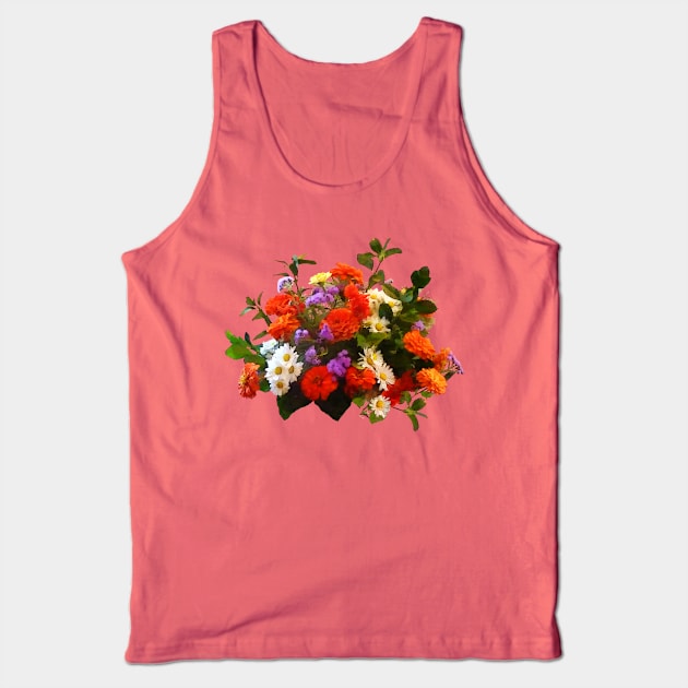 Chrysanthemums - Bouquet with Mums and Daisies Tank Top by SusanSavad